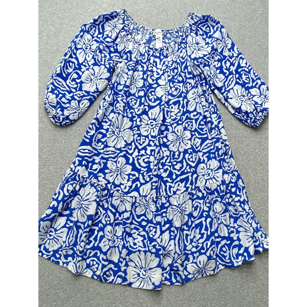 Tommy Bahama Dress‎ Womens Small Floral Rayon Tiered Off Shoulder Pockets Summer - Picture 4 of 10